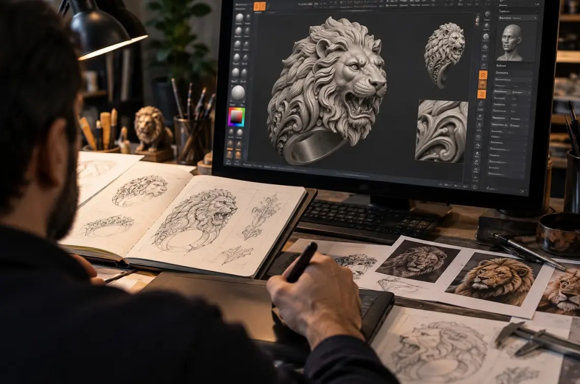 ZBrush ile Dijital Takı Heykeltıraşlığına Giriş: Organik Formlar ve Rölyef Sanatı